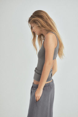 RIBBED OPEN-BACK TOP - Zara фото 27