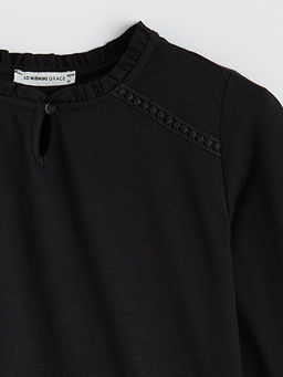 Bisiklet Yaka Nak??l? Bluz