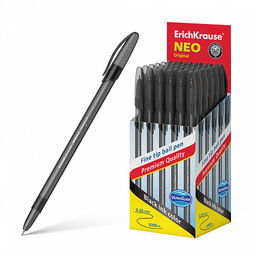 Цена за 50 шт. Ручка шариковая ErichKrause Neo® Stick Original 0.7, Super Glide Technology, цвет чернил черный (в коробке по 50 шт.)  фото 6