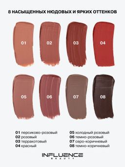 Influence Beauty Стойкая матовая помада Quantum Kiss тон 02 розовый  фото 6