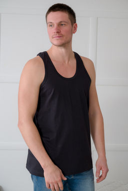 Майка мужская из кулирки черный макс