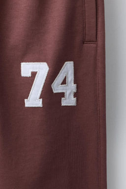 PANTAL?N JOGGING N?MERO BORDADO / Burgundy - Zara фото 4