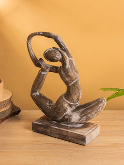 Сувенир «Йога», 27×10×33 см, дерево, коричневый