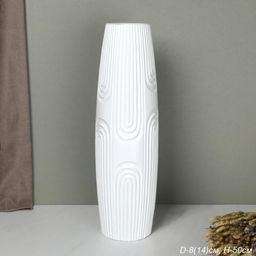 Ваза 50 см белая / YBN-40 /уп 8/