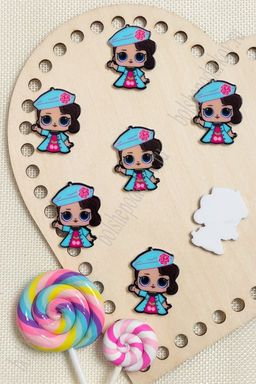 Кабошон-вырубка "Куколка" 35 мм (10 шт) SF-4466, №5