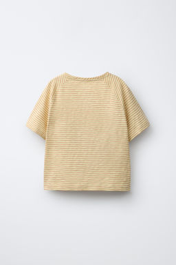 CAMISETA RAYAS MANGA RANGL?N / Amarillo - Zara фото 2