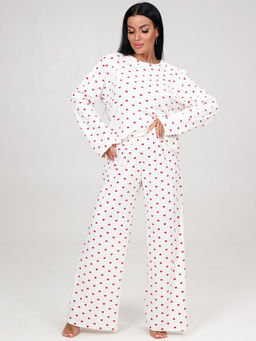 444 ПИЖАМА БРЮКИ (Сердечки (молочный)) - А-дина фото 4