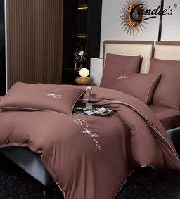 КПБ Candies однотонный с вышивкой CANOV042 Семейный