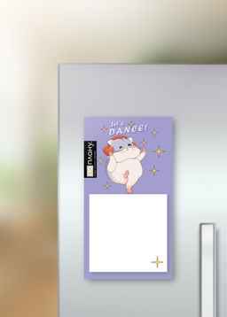 Магнитный блок для заметок ПО-ПЛАНУ. "Хомяк. Lets dance!", плотность 80 г.