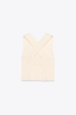 KNIT CUT-OUT BACK TOP - Zara фото 16