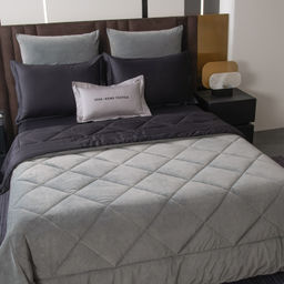 Комплект постельного белья на резинке Сатин Velvet Premium с Одеялом VPR004 180*200*25;160*200*25;140*200*25 Евро 4 Наволочки