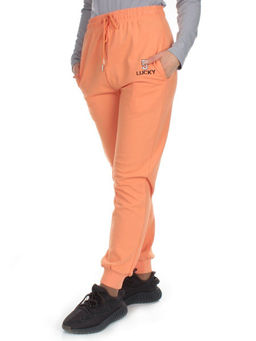 Q-02 ORANGE Брюки спортивные женские (85% хлопок, 15% полиэстер) - Фабричный китай фото 3