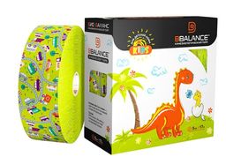 Кинезио тейп BBTape 5 см х 17 м машинки лайм серия SMILE