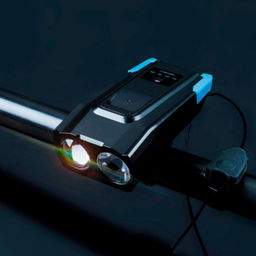 Фонарь передний интеллектуальный COMIRON SMART2 корпус: ABS, свет: LED T6, 800lm, 2000 mAh, 5 режимов, USB-micro, пульт ДУ, звонок, синий/уп 40/ - ГалеонТрейд фото 9