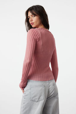 Siyah Transparan Gorunumlu Bisiklet Yaka Triko Kazak TWOAW24KZ01183 - Trendyolmilla фото 13