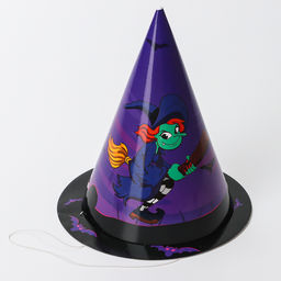 Цена за 6 шт. Колпак праздничный бумажный Ведьмочка, на Хэллоуин - Страна карнавалия фото 4