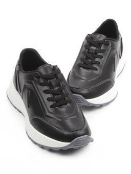 03-A9043-1 BLACK Кроссовки женские (натуральная кожа)