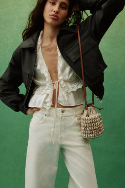 Wide High Waist Ankle Jeans - H&m фото 9