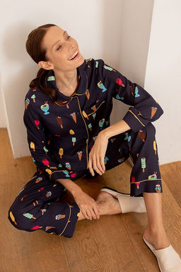 Рубашка 56419 Темно-синий мороженое