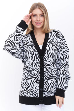 ЗЛАТА Жакет В 1881/черно-белый