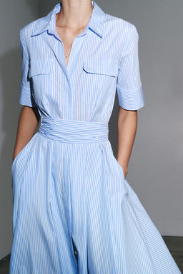 ZW COLLECTION POPLIN SHIRT DRESS - Zara фото 4