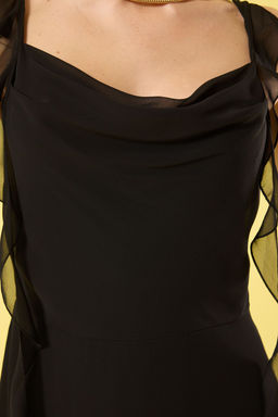 TRENDYOLMILLA Mavi Duz A Kesim F?rf?rl? Midi Dokuma Elbise TWOSS25EL00277  фото 3