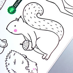 Наклейка пластик интерьерная чёрная с цветом "Лесные зверушки" 30х90 см