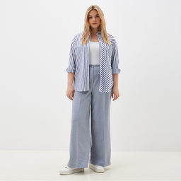 Брюки женские Mist plus-size, размер 58, голубые