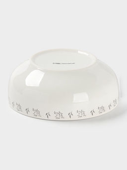 Салатник Доляна «Гуси», фарфор, 650 мл, 15.5×6 см, белый