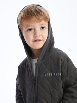 Kap??onlu Uzun Kollu Erkek Bebek Fermuarl? Sweatshirt - Waikiki фото 3