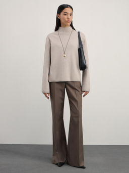 Джемпер с воротником-стойкой из вискозы / Zarina  фото 2