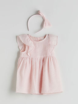 K?z Bebek M?slin Elbise ve Ta? 2li