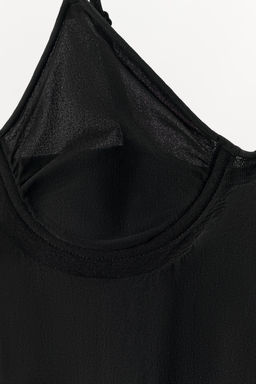 SHEER BODYSUIT WITH POLYAMIDE STRAPS - Zara фото 6
