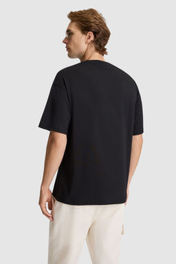 Erkek Siyah Oversize Fit Bisiklet Yaka Ti__rt - U.s. polo assn фото 5