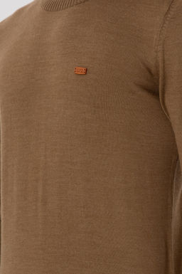 Erkek Slim Fit Bisiklet Yaka Haki Melanj Kazak - U.s. polo assn фото 7