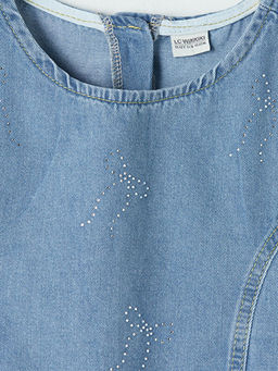 Ta?l? K?z ?ocuk Jean Elbise