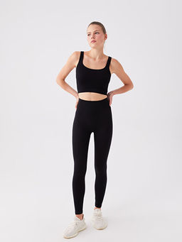 Beli Lastikli D?z Seamless Kad?n Tayt