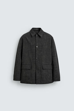 BLAZER RELAXED FIT ESTRUCTURA WAFFLE / Negro - Zara фото 7