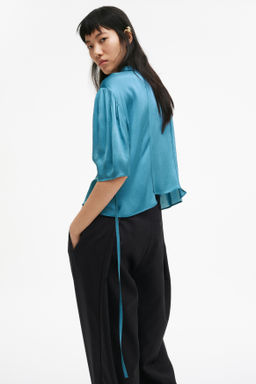 Blusa de sat?n con manga puffy - H&m фото 5