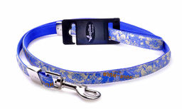 ВИА Нейлоновый поводок с рисунком 10мм-120см, синий (Reflective nylon lead, 10 mm x 120 cm, colour blue) 170351