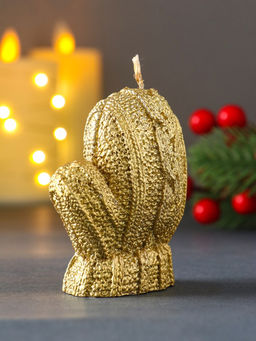 Свеча декоративная Варежка, лак золото - Simaland фото 2