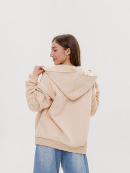 308 Зип толстовка оверсайз, беж - Knitka wear фото 6