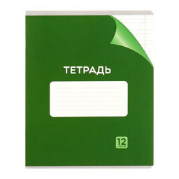 Комплект тетрадей из 10 штук 12 листов в косую линейку Однотонная Классика с уголком, обложка мелованный картон, ВД-лак, блок №2 (серые листы) - Calligrata фото 6