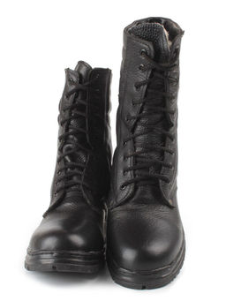 05-9002 BLACK Ботинки зимние мужские (натуральная кожа, искусственный мех)