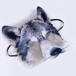 Маска карнавальная «Волк с мехом»