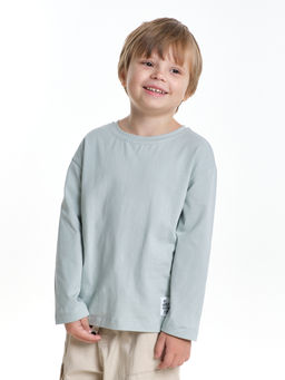 Базовый лонгслив для мальчика 22-6007 белый - Mini maxi фото 15