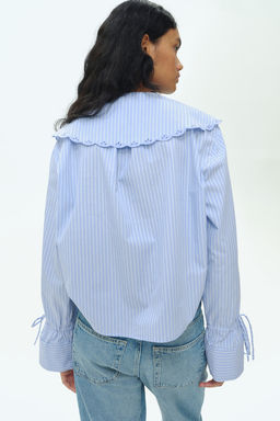 Blusa de popelina con bordado ingles - H&m фото 4