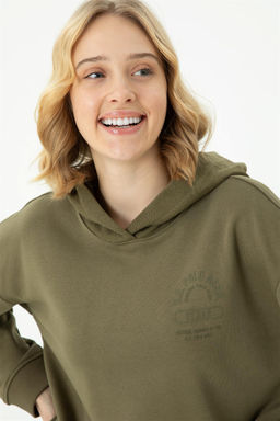 Женский свитшот цвета хаки - U.s. polo assn фото 9