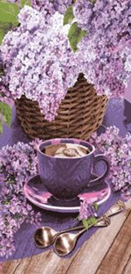 Полотенце вафельное 34х60, арт.115-Весенний кофе