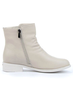 01- CHL41-3 BEIGE Ботинки демисезонные женские (натуральная кожа, байка)